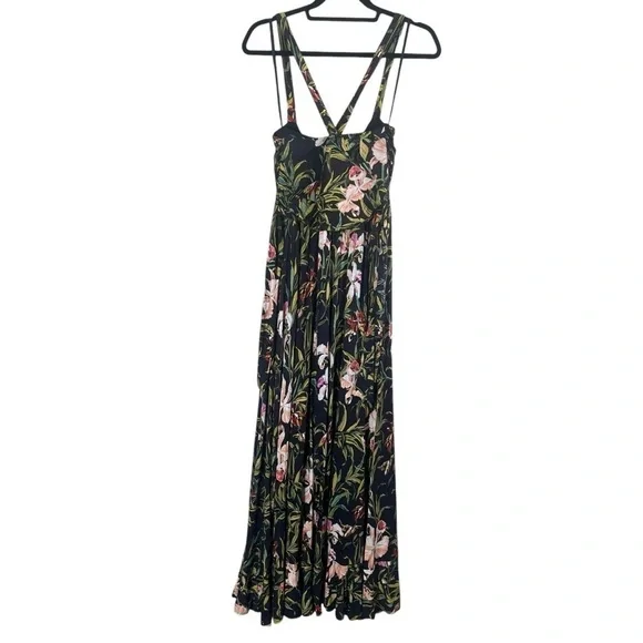 MAEVE x ANTHROPOLOGIE Gabriela Ruffled Faded Tropical Floral Maxi Dress - Picture 4 of 14
